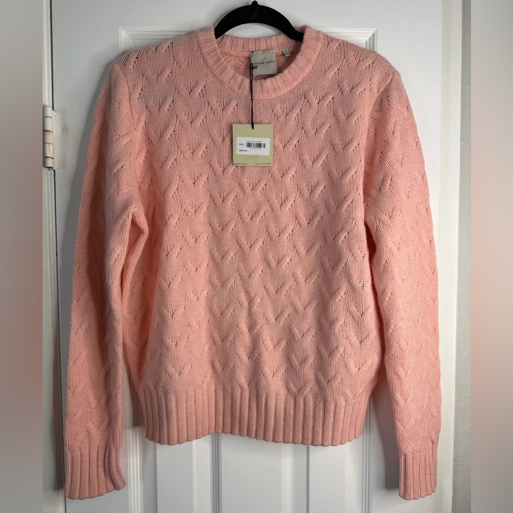 NWT Gentle Souls Cable Knit Sweater - Cashmere Blend